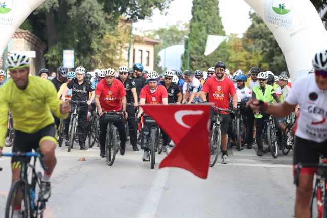 Bursa'da Tophane'den Mudanya'ya farkındalığa pedal çevrildi