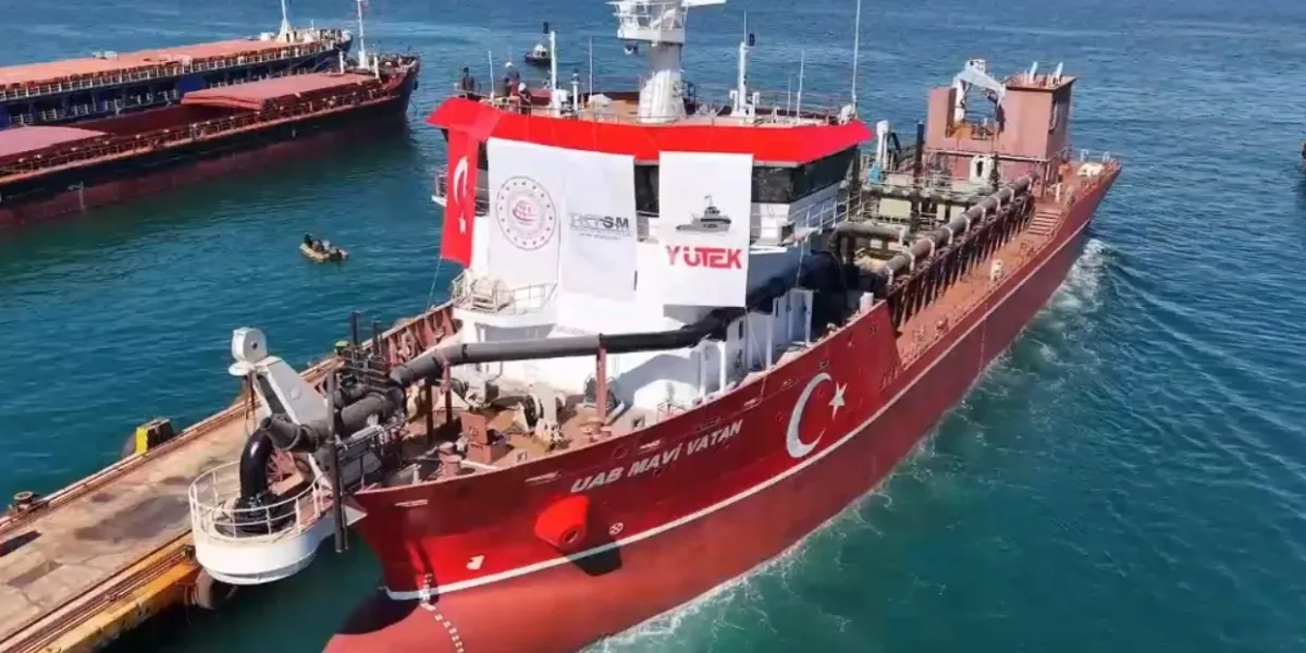 Yerli dizaynla ilk emici özellikli tarama gemisi mavi sularda